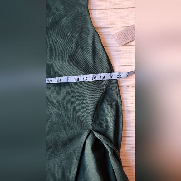 Lulu's Good Times Only Hunter Green One-Shoulder Maxi Dress Size XL - Picture 11 of 14